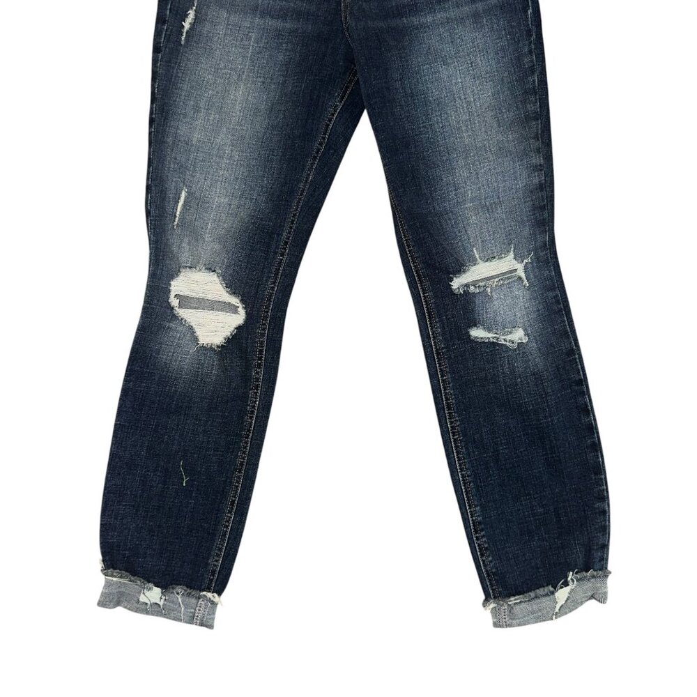 Silver Avery Curvy Skinny Crop Womens Jeans 26 25 High Rise Distressed Frayed - Picture 4 of 7